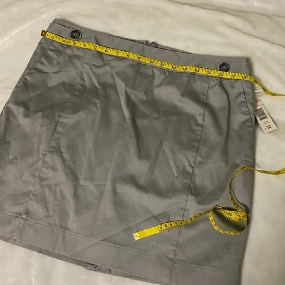 NWT Attention Gray Mini Skirt with Back Slit 14